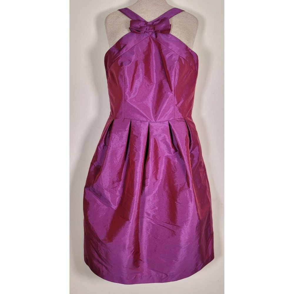 Alfred Sung Size 10  Dressy Prom Formal Dress  Bodice Bow Purple